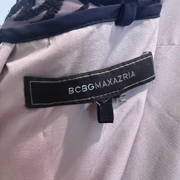 BCBG Generation Size 10‎ Lace Cocktail Midi Sleeveless Dress Fairy Embroidered - Picture 6 of 11